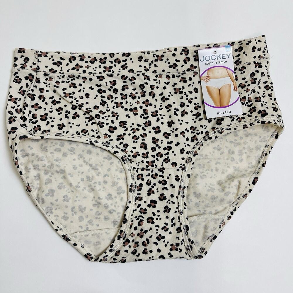 Jockey Cotton Stretch Women's Basic Hipster Panty Brief Printed Size 5 Small